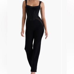 House of CB Mylene black corset jumpsuit